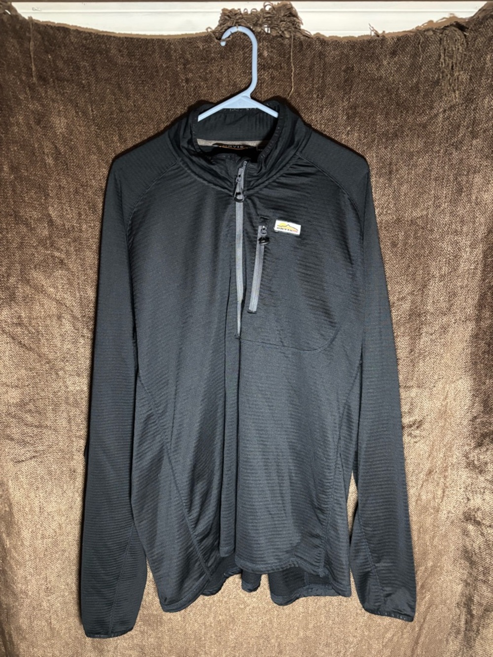 Orvis Black Lightweight Quarter-Zip Shirt Jacket